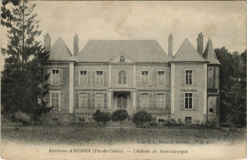 Carte postale ancienne Hesdin - Chateau de Saint-Georges à Hesdin
