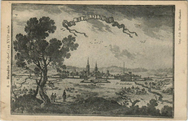 Carte postale ancienne Hesdin - au Xvii siecle à Hesdin