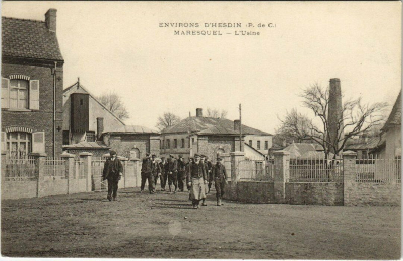 Carte postale ancienne Environs D'Hesdin - Maresquel L'Usine à Hesdin