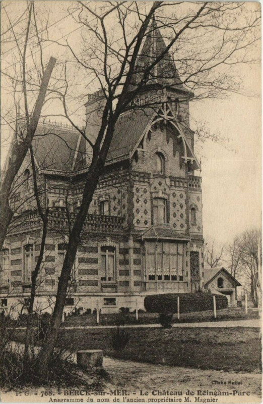 Carte postale ancienne Berck-sur-Mer-Le Cháteau de Reingam-Parc à Berck