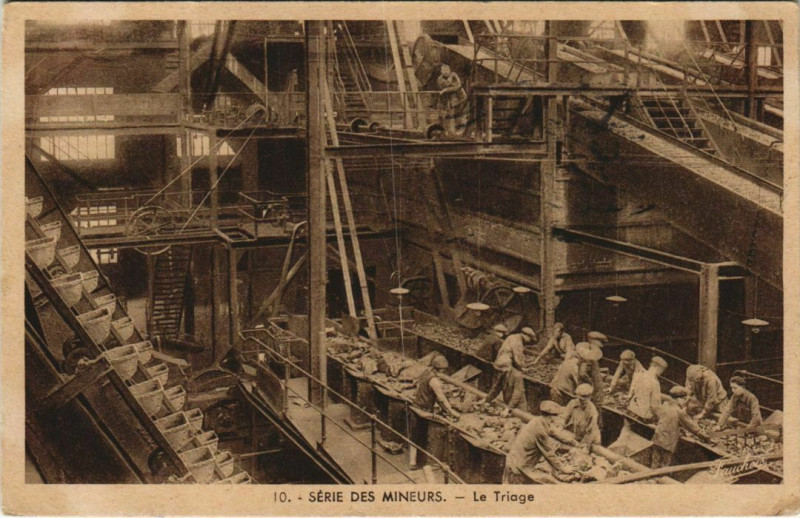 Carte postale ancienne Série des Mineurs-Le Triage