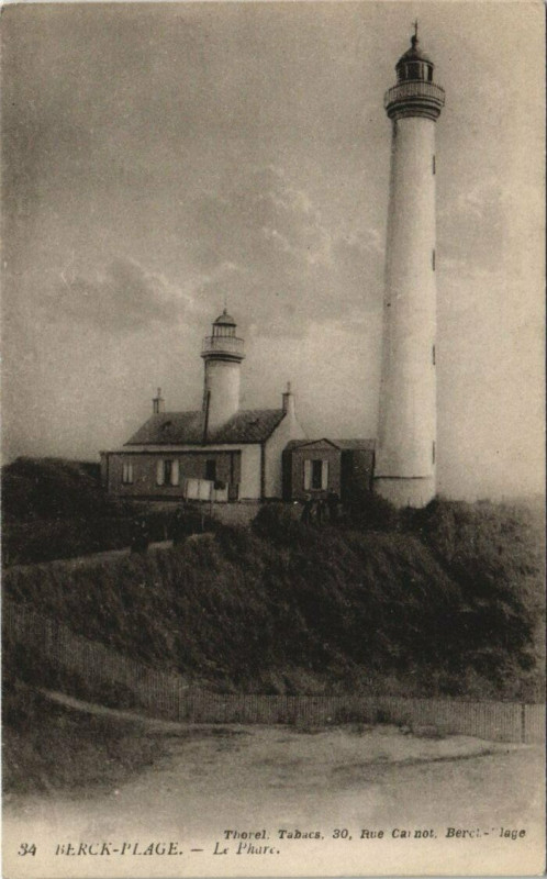 Carte postale ancienne Berck Plage-Le Phare à Berck