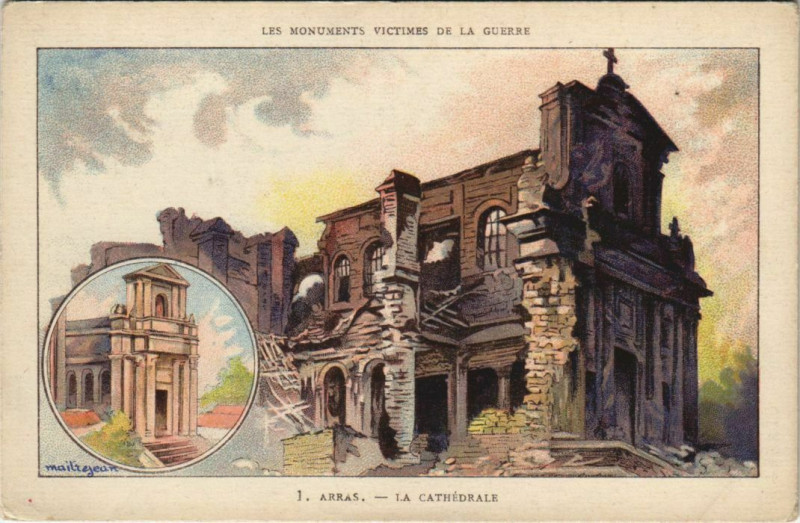 Carte postale ancienne Arras-La Cathédrale à Arras