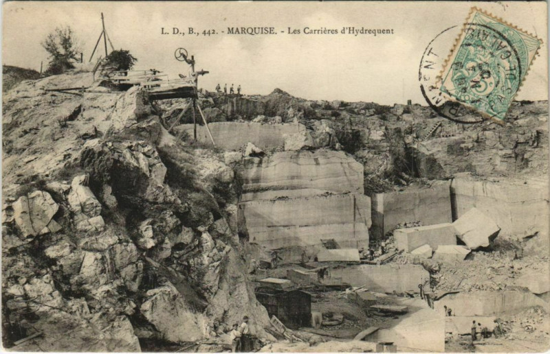Carte postale ancienne Marquise-Les Carriéres d'Hydrequent à Marquise