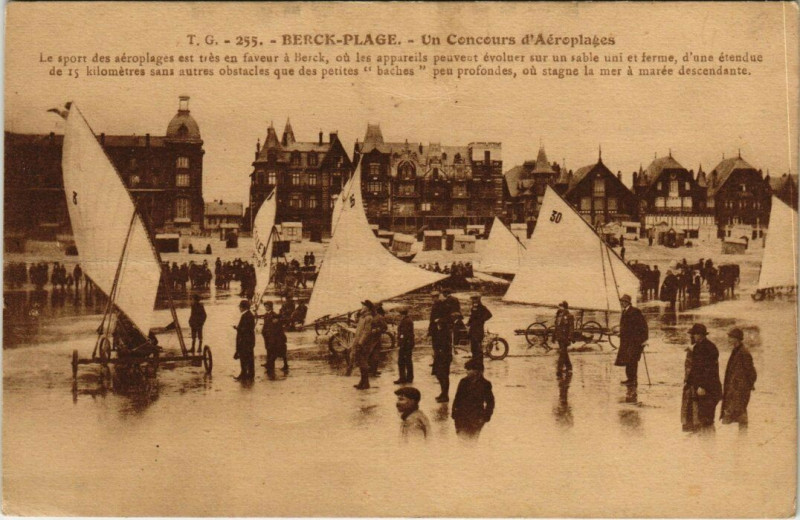 Carte postale ancienne Berck-Plage - Un concours d'Aéroplages à Berck