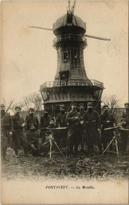 Carte postale ancienne Pontavert - Le Moulin