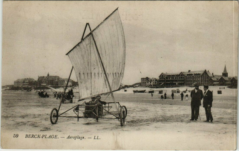 Carte postale ancienne Berck-Plage - Aeroplage à Berck