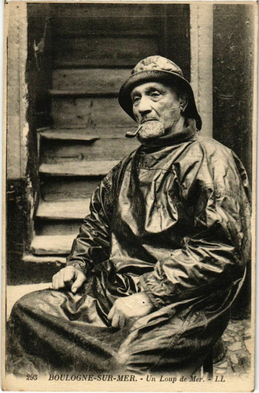 Carte postale ancienne Boulogne sur Mer- Un Loup de Mer France à Boulogne-sur-Mer