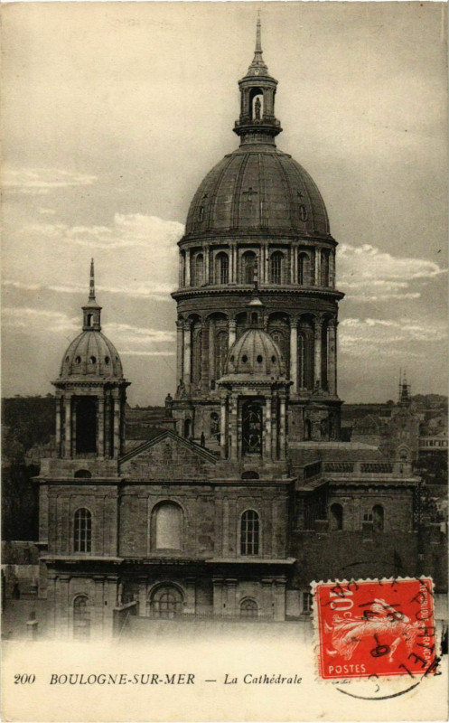 Carte postale ancienne Boulogne sur Mer- La Cathedrale France à Boulogne-sur-Mer