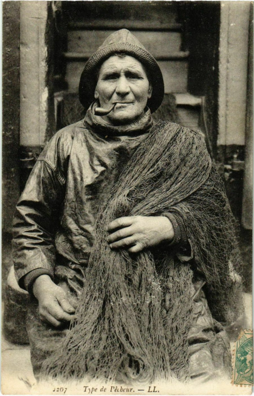 Carte postale ancienne Type de Pecheur France