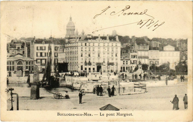 Carte postale ancienne Boulogne sur Mer- Le Pont Marguet France à Boulogne-sur-Mer