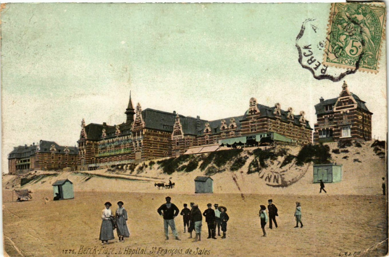 Carte postale ancienne Berck Plage- HopitalSaint-Francois de Sales France à Berck