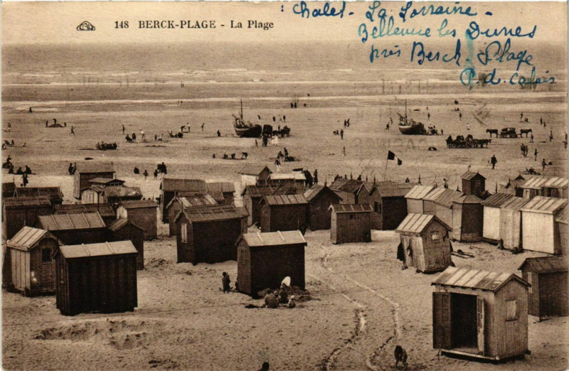 Carte postale ancienne Berck Plage- La Plage France à Berck