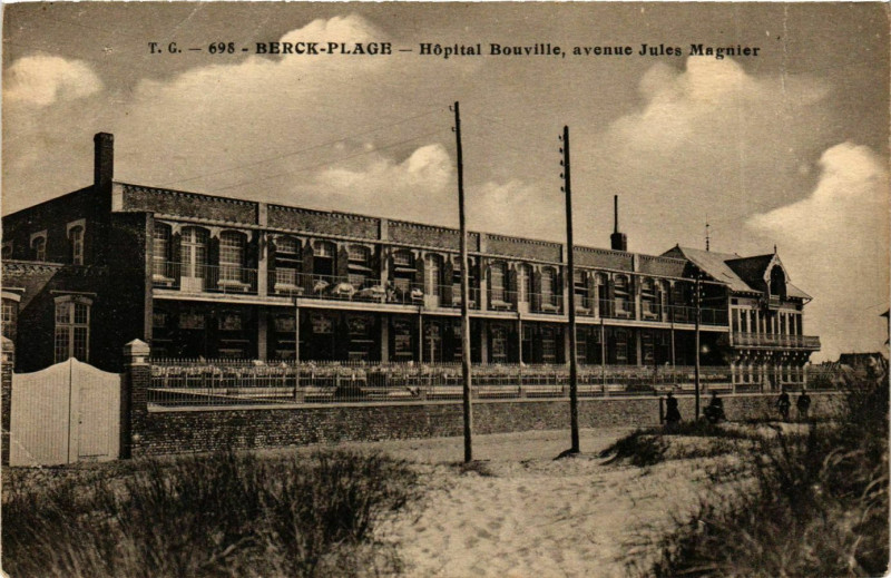Carte postale ancienne Berck Plage- Hopital Bouville, Avenue Jules Magnier France à Berck