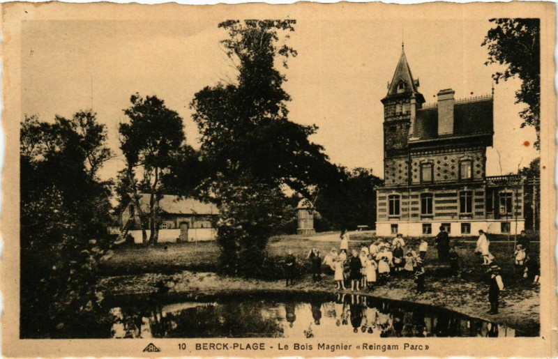 Carte postale ancienne Berck Plage- Le Bois Magnier, Reingam Parc France à Berck
