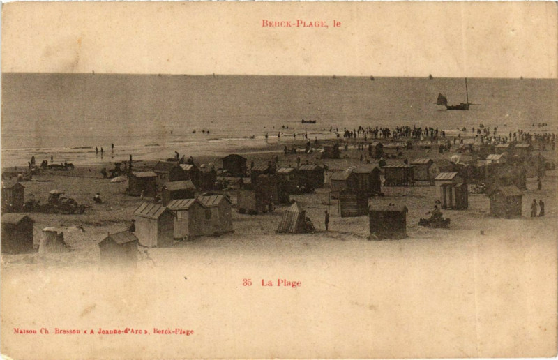 Carte postale ancienne Berck Plage- La Plage France à Berck