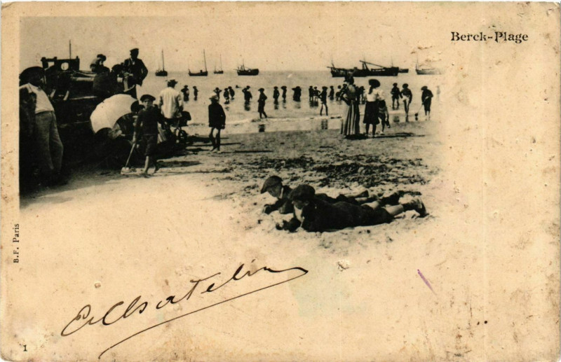 Carte postale ancienne Berck Plage- France à Berck