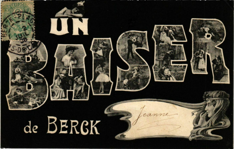 Carte postale ancienne Berck Plage- souvenir France à Berck
