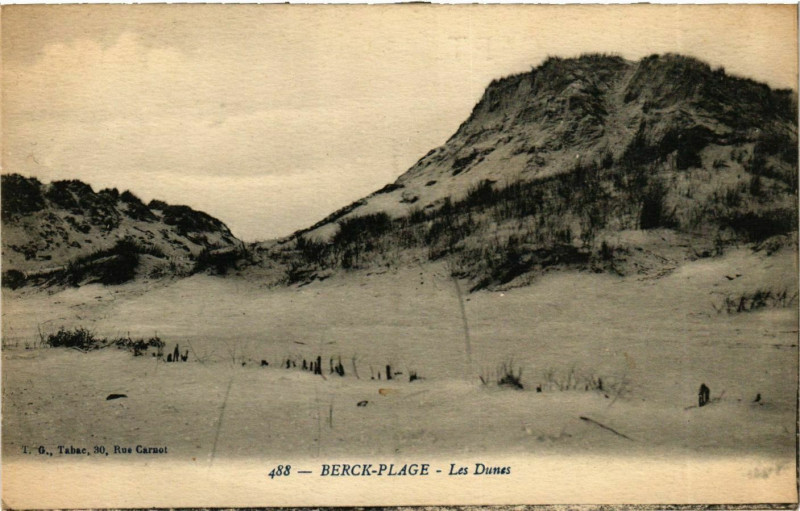 Carte postale ancienne Berck Plage- Les Dunes France à Berck