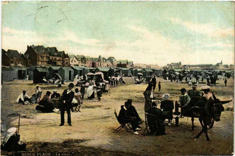 Carte postale ancienne Berck Plage- La Plage France à Berck