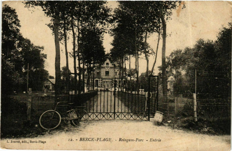 Carte postale ancienne Berck Plage- Reingam Parc ,Entree France à Berck