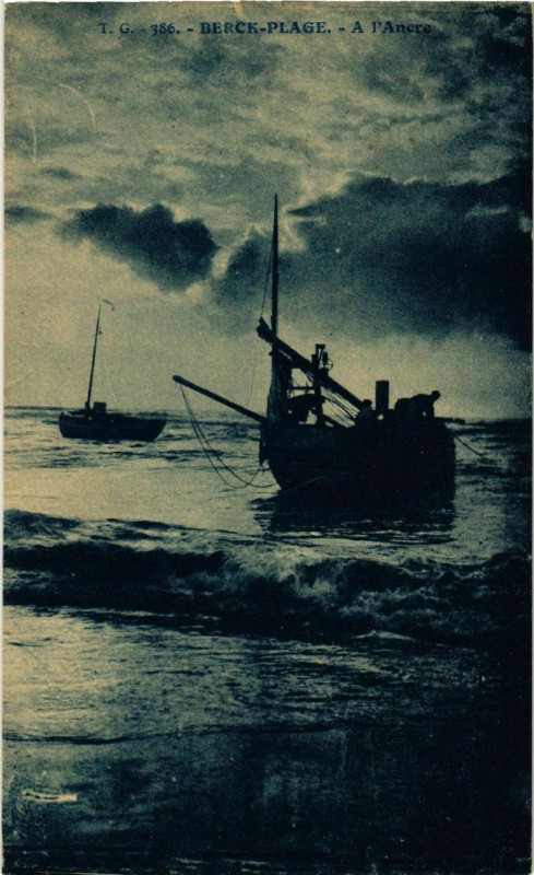 Carte postale ancienne Berck Plage- A l'Ancre France à Berck