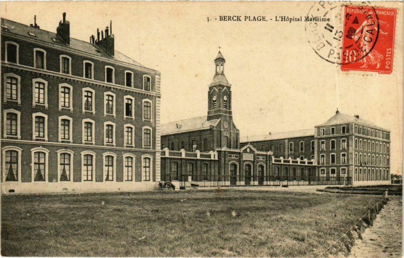 Carte postale ancienne Berck Plage- Hopital maritime France à Berck