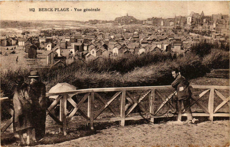 Carte postale ancienne Berck Plage- vue generale France à Berck