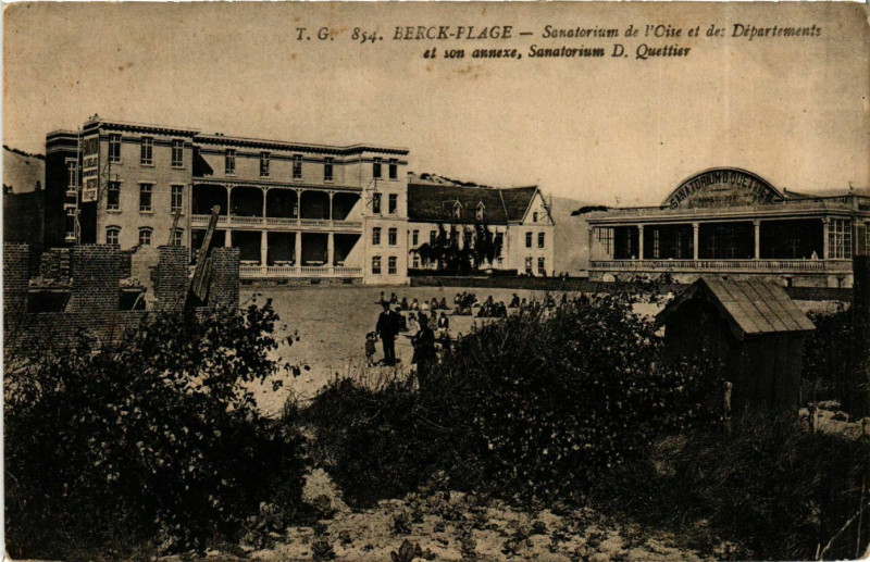 Carte postale ancienne Berck Plage- Sanatorium de l'Oise et des Departements France à Berck