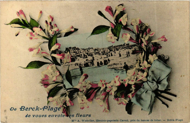 Carte postale ancienne Berck Plage- souvenir France à Berck