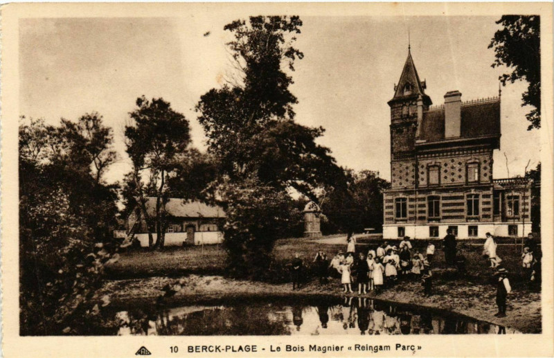 Carte postale ancienne Berck Plage- Le Bois Magnier, Reingam Parc France à Berck