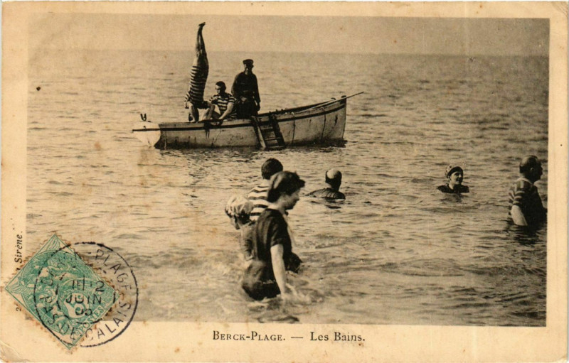 Carte postale ancienne Berck Plage- Les Bains France à Berck