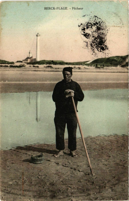 Carte postale ancienne Berck-Plage - Pécheur à Berck