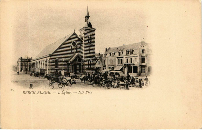 Carte postale ancienne Berck-Plage - L' Eglise à Berck