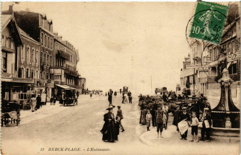 Carte postale ancienne Berck-Plage L'Entonnoir à Berck
