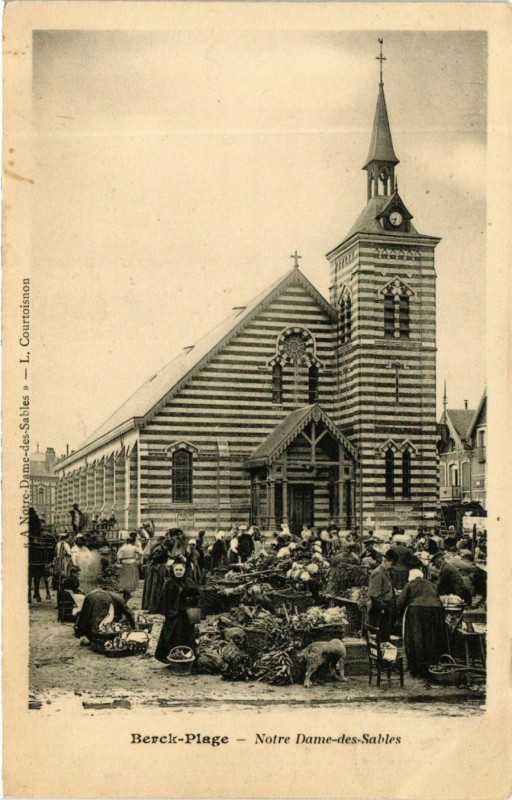 Carte postale ancienne Berck-Plage notre-Dame des Sables à Berck