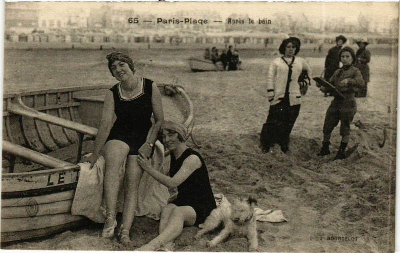 Carte postale ancienne Paris-Plage - Aprés le bain