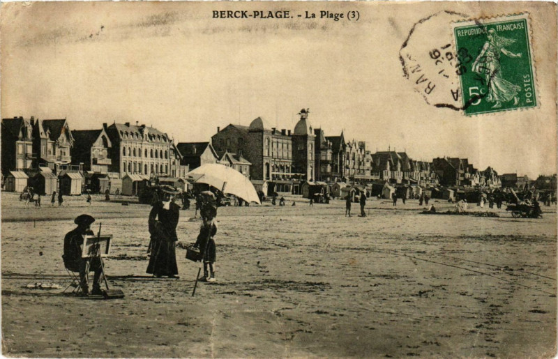Carte postale ancienne Berck Plage- La Plage France à Berck