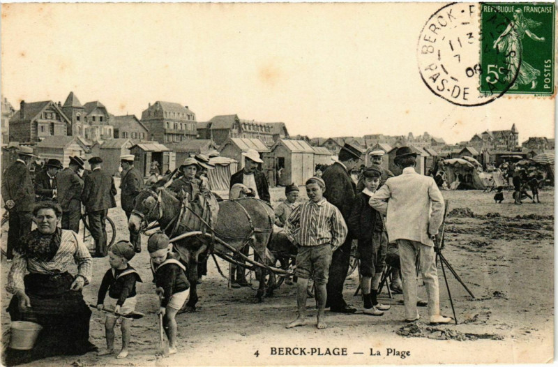 Carte postale ancienne Berck-Plage - La Plage à Berck