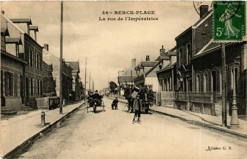 Carte postale ancienne Berck-Plage - La Rue de l'Impératrice à Berck