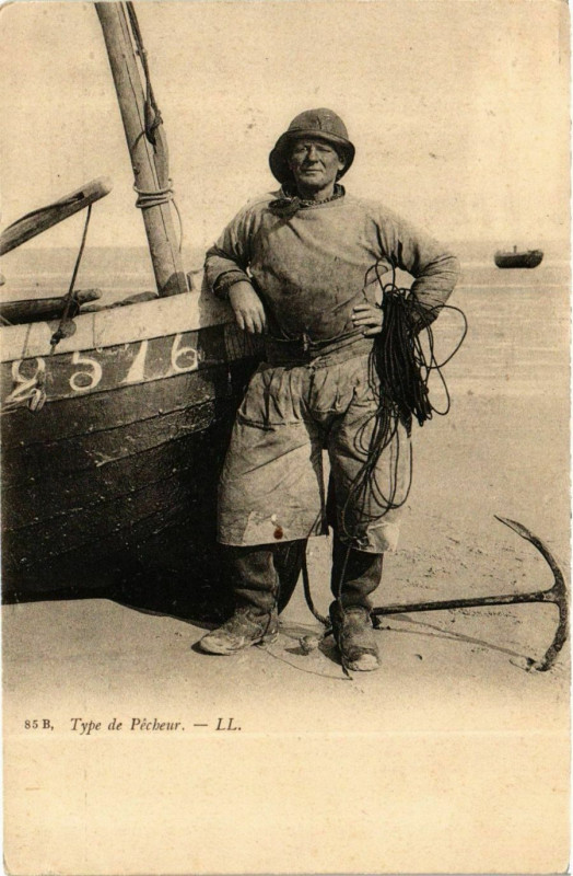 Carte postale ancienne Type de Pécheur
