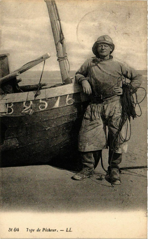 Carte postale ancienne Type de Pécheur