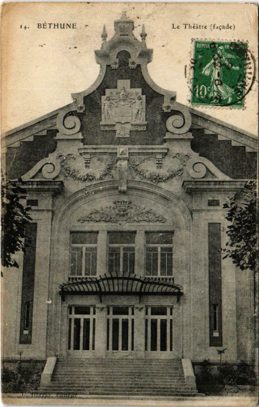 Carte postale ancienne Bethune - Le Theatre à Béthune