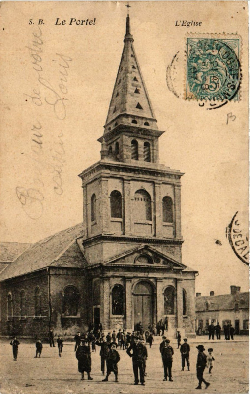 Carte postale ancienne Le Portel - L'Eglise au Portel