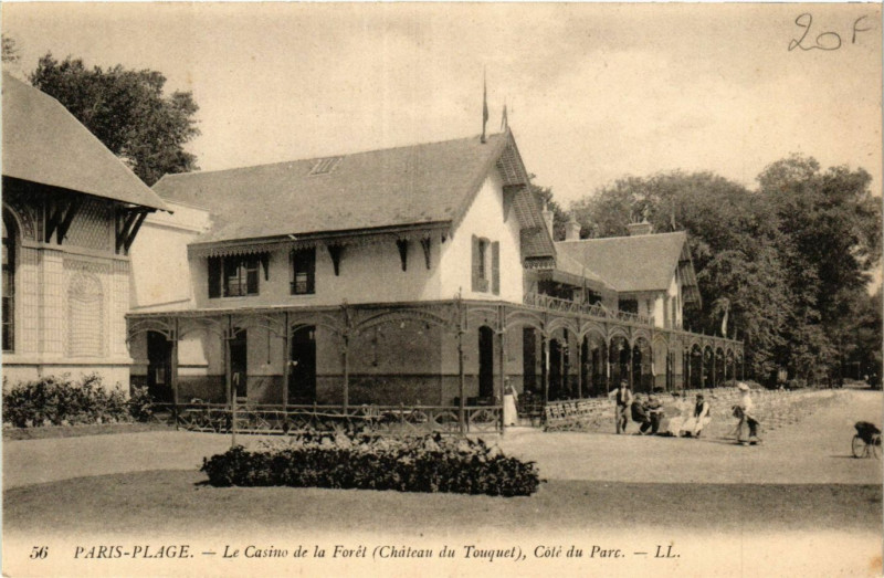 Carte postale ancienne Paris-Plage Le Casino de la Forét Coté du Parc