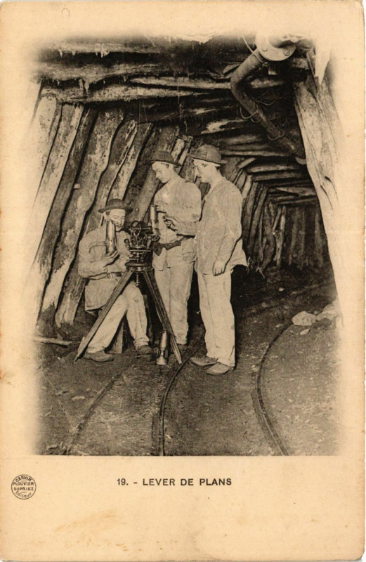 Carte postale ancienne Lever de Plans