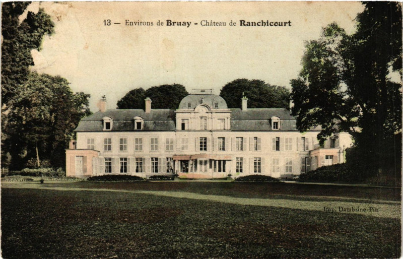 Carte postale ancienne Environs de Bruay Chateau de Ranchicourt