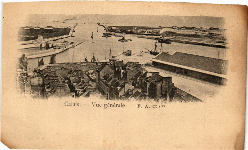 Carte postale ancienne Calais Vue générale à Calais
