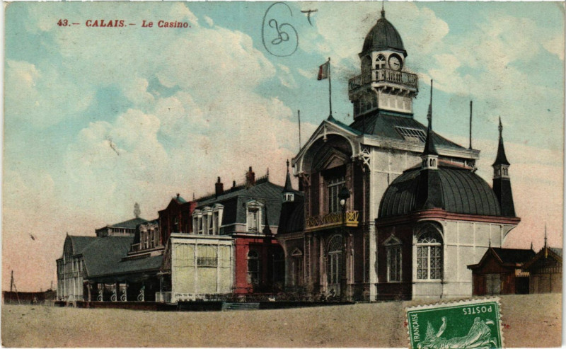Carte postale ancienne Calais Le Casino à Calais