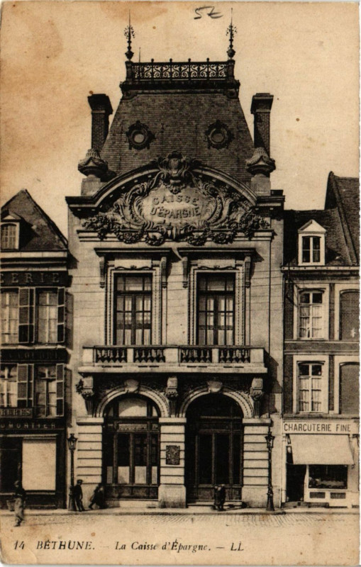Carte postale ancienne Bethune La Casino d'Epargne à Béthune